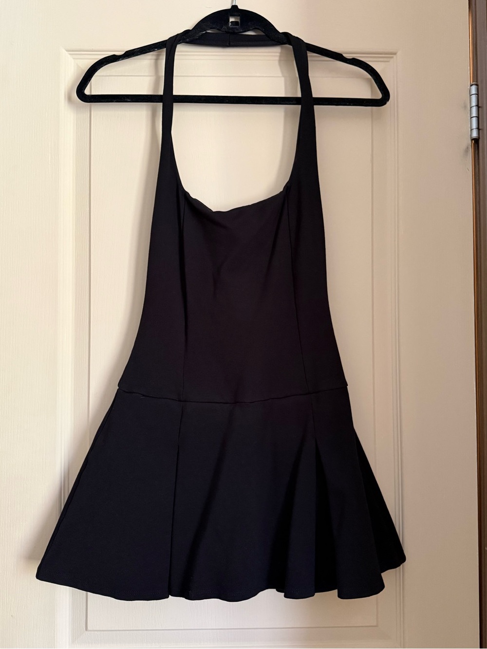 Women’s Black Halter Dress Top - Classic Halter Neck - Skort Bottom